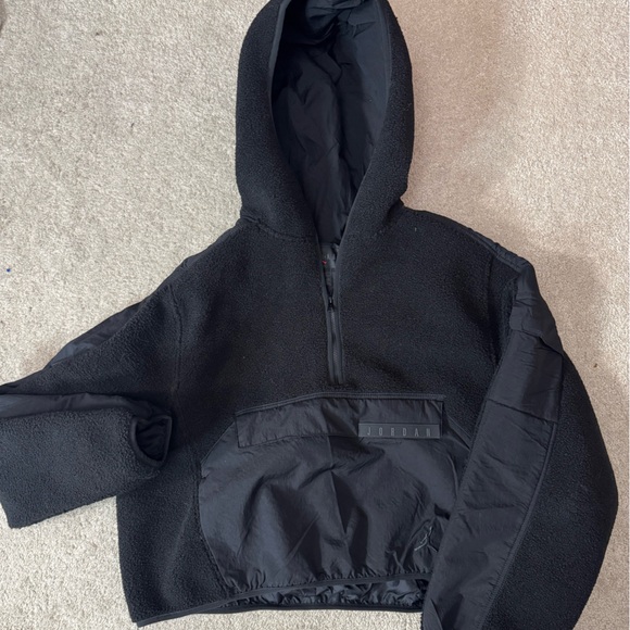 Jordan Cosy Girl Women's Sherpa Polar Fleece Hoodie, Black XL - Picture 2 of 5